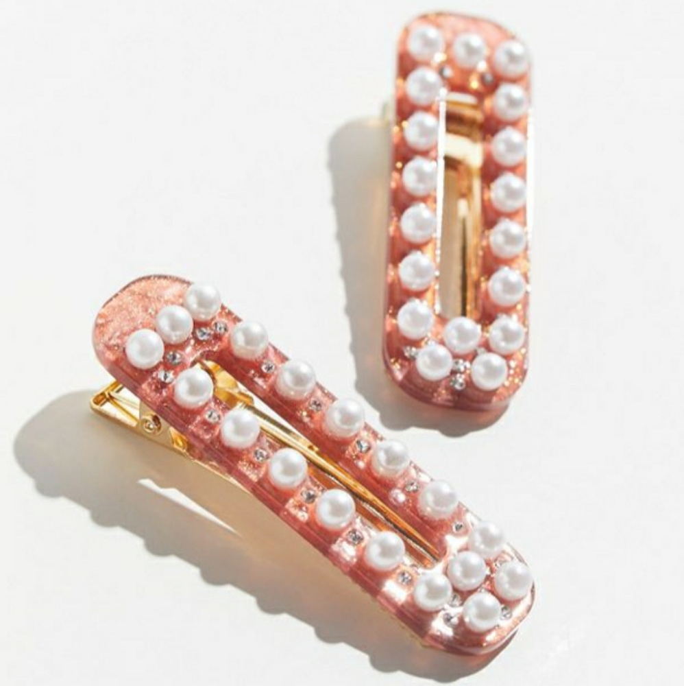 Urban Outfitters Embellished Enamel Hair Clips